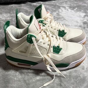 White and Green Sneakers